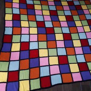 Multicoloured Knit Blanket